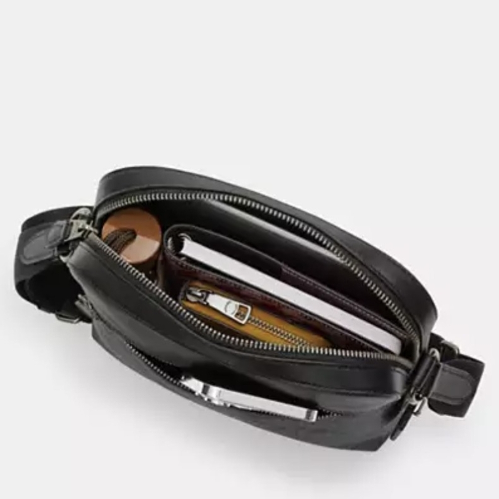 Coach...Houston Flight Bag In Signature Canvasx - Picture 4 of 13
